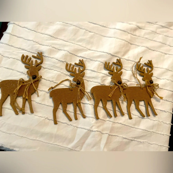 Reindeer christmas ornaments bundle of 4 - Picture 1 of 3